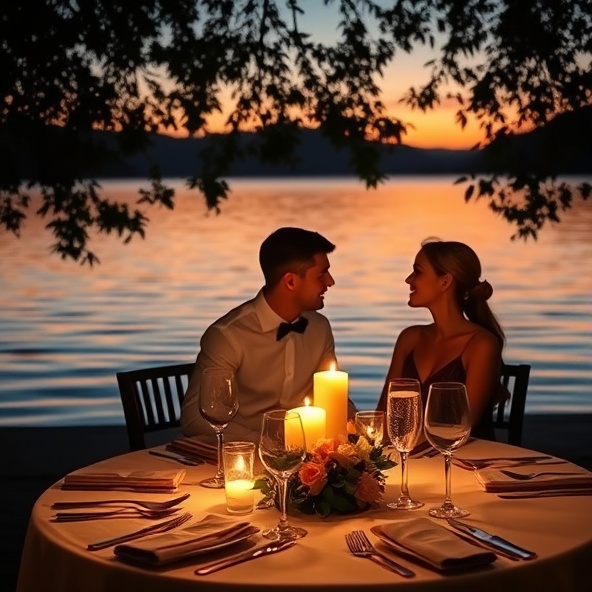 restauracja nad jeziorem