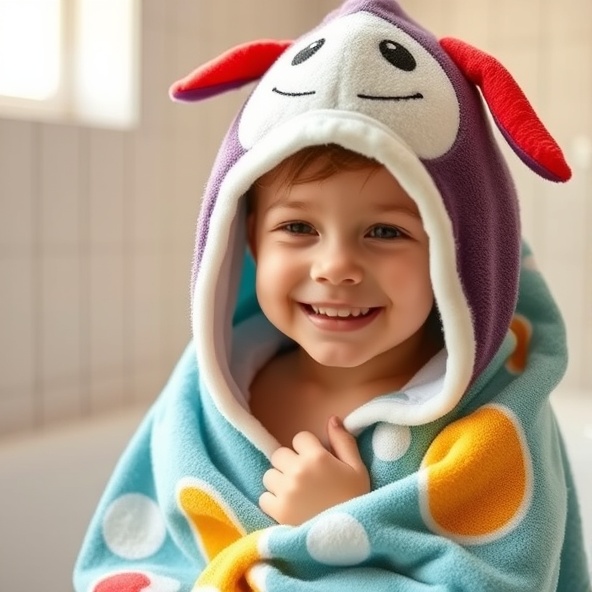 ręcznik kąpielowy z kapturkiem