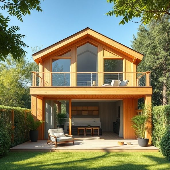 dom szkieletowy 35m2 z antresolą