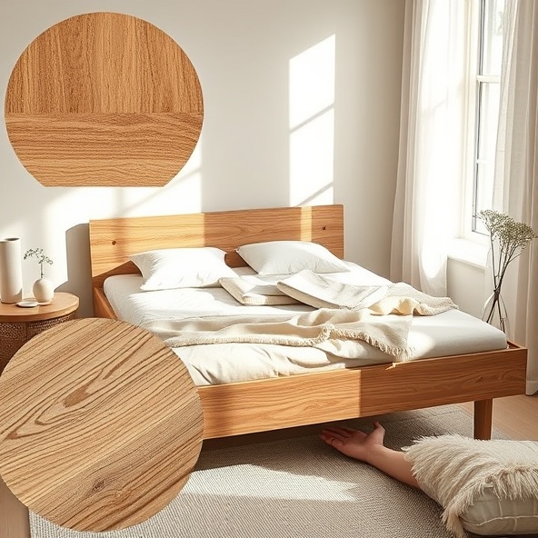 łóżka drewniane dębowe