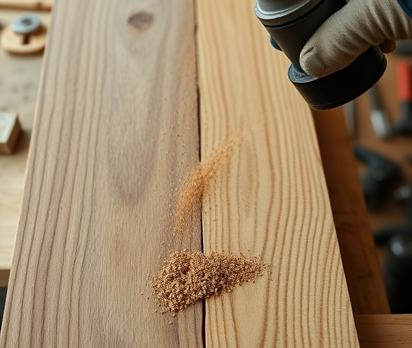 Czy ścierniwo z łupin orzecha do piaskowania zdejmie lakier z dębu?