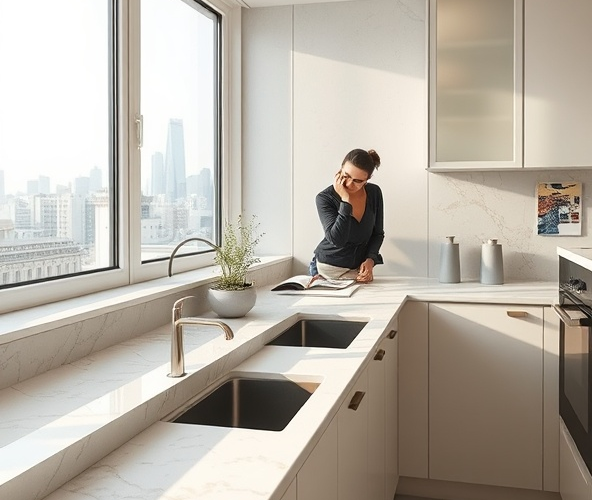 Jak wybrać parapety z konglomeratu marmurowego w Warszawie do kuchni?