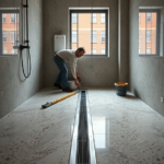 Jak wykonać trwałe lastryko w Łodzi przy prysznicu bez brodzika? lastryko łódź