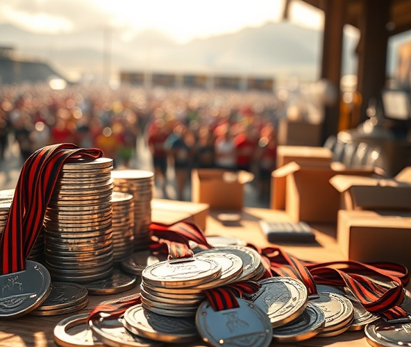 Czy medal z pleksi obniży koszt pakietu startowego dla 3000 biegaczy?