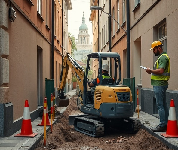 Jak wybrać wykonawcę prac koparką w Warszawie na wąskiej działce?