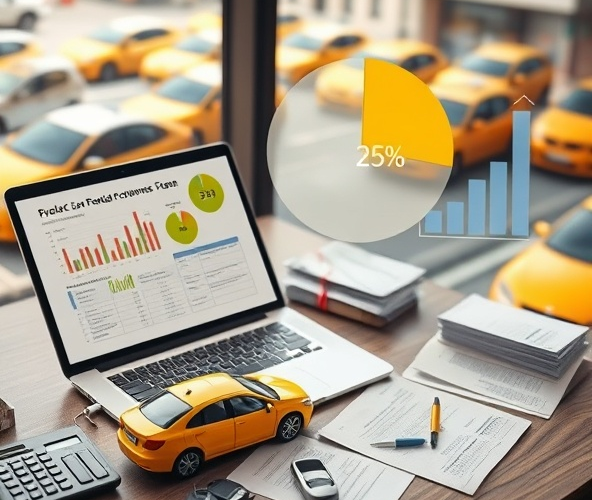 Jak obliczyć rentowność wynajmu aut na taxi przy 25% prowizji?