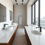 blaty do łazienki z konglomeratu kwarcowego warszawa