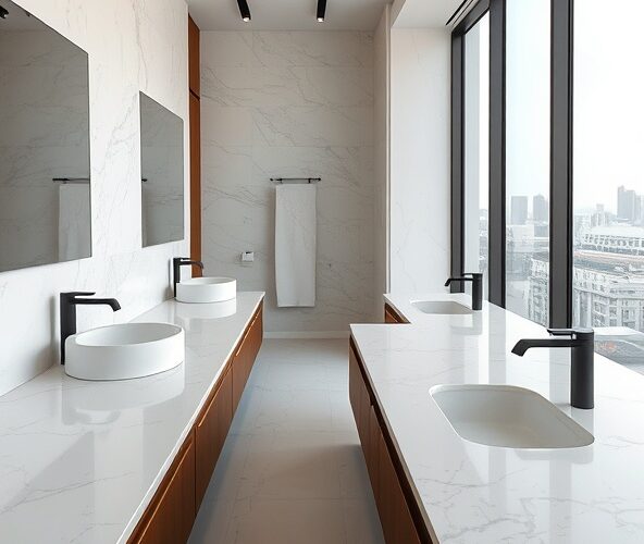 Gdzie w Warszawie kupić blaty do łazienki z konglomeratu kwarcowego?