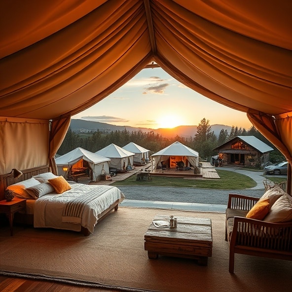 luksusowe namioty glampingowe