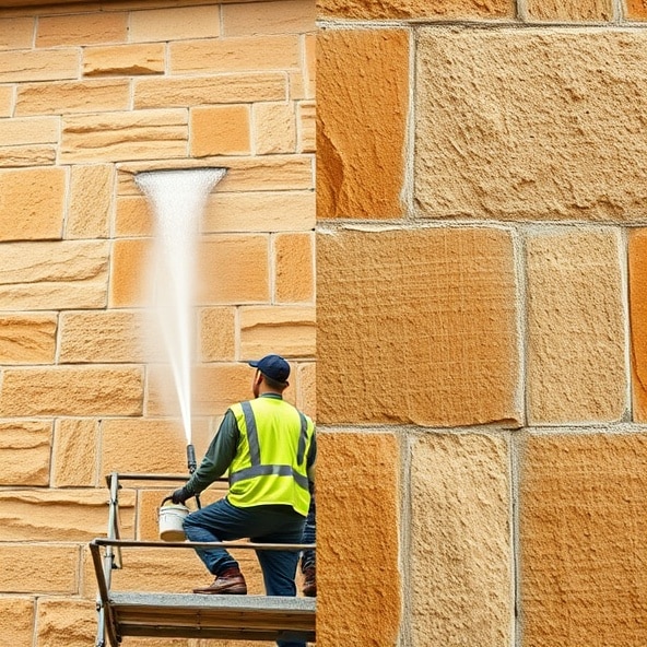 czyszczenie elewacji z piaskowca