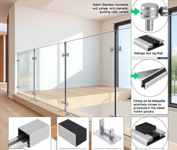 Jakie elementy do balustrad wybrać do szkła, by uniknąć wiercenia?