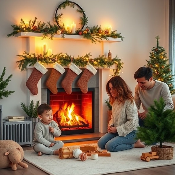 jak przystroić kominek na święta