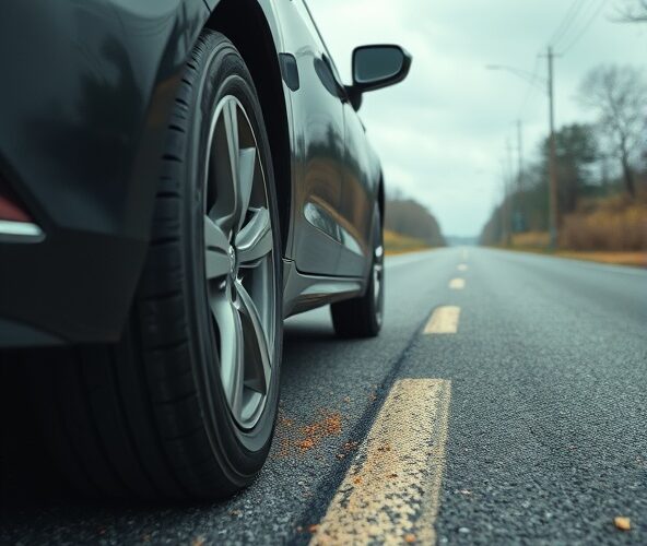 Czy jazda na flaku samochodem 2 km przednią oponą jest bezpieczna?