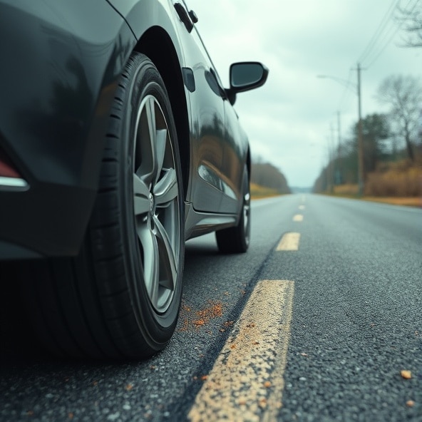 jazda na flaku samochodem