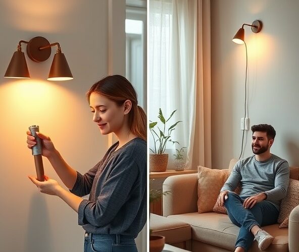 Czy kinkiet na listwie z wtyczką ułatwi montaż bez wiercenia w najmie?