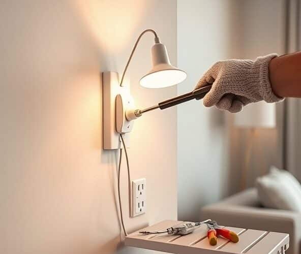 Czy mogę sam zamontować kinkiet na listwie zasilanej wtyczką?