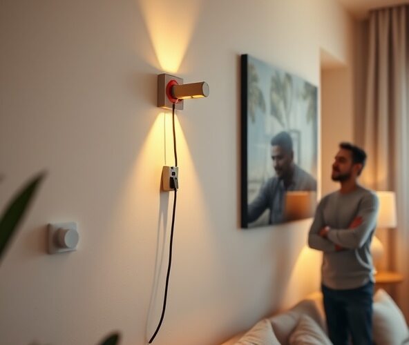 Czy mogę sam zamontować kinkiet na listwie zasilanej wtyczką?