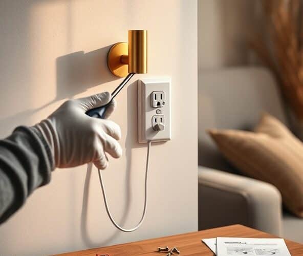 Czy mogę sam zamontować kinkiet na listwie zasilanej wtyczką?