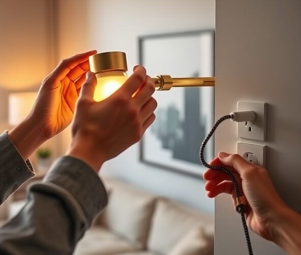 Czy kinkiet na listwie z wtyczką ułatwi montaż bez wiercenia w najmie?