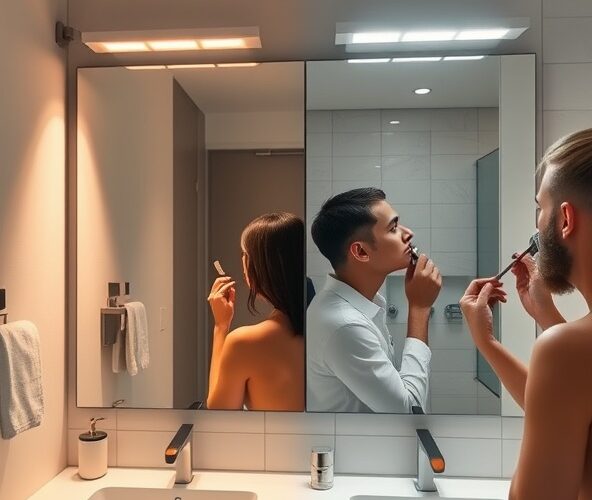 Czy kinkiet na listwie 4000K i CRI 90 wyeliminuje cienie przy lustrze?