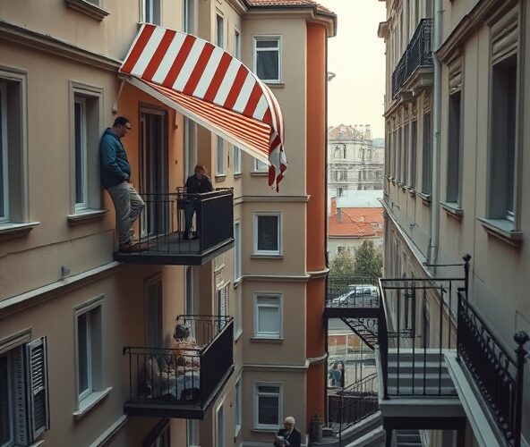 Czy wspólnota może karać za montaż markizy balkonowej w Warszawie?