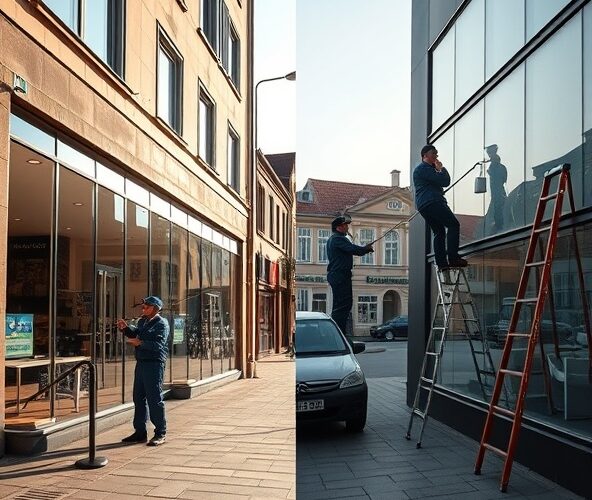Mycie witryn w Chorzowie: abonament miesięczny czy jednorazowo?