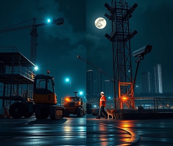 Jaką ochronę budowy w Warszawie wybrać: patrol nocny czy wieża CCTV?