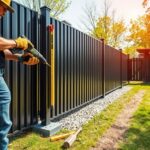 płot z paneli metalowych