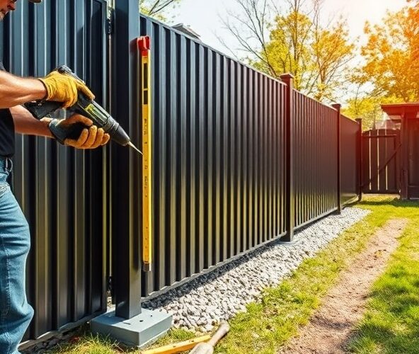 Jak zamontować płot z paneli metalowych w weekend bez betonu?