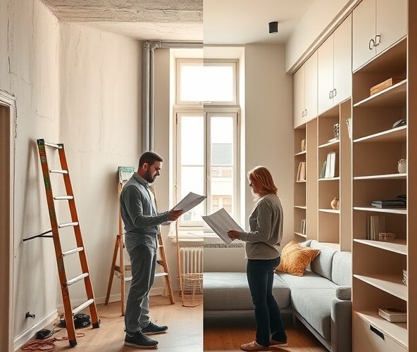 Płyty g-k czy meble na wymiar — co na krzywe pokoje pod wynajem?