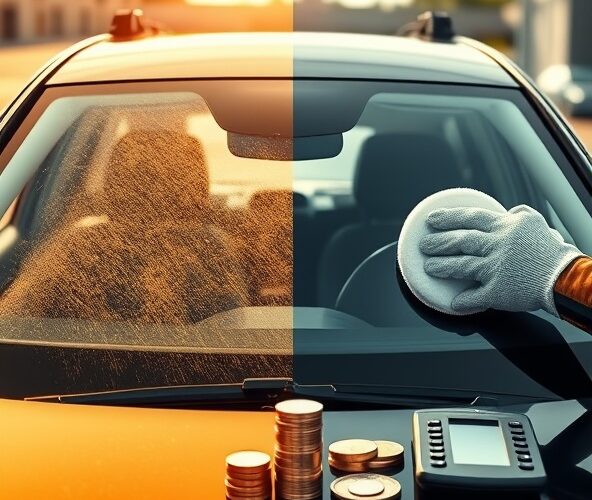 Jaka jest cena polerowania szyb samochodowych przy sprzedaży samochodu?