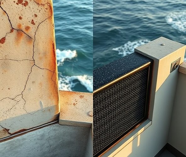 Czy pręty węglowe w balkonie nad morzem będą trwalsze niż stal?