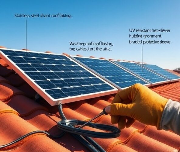 Jak zabezpieczyć przewody solarne przed UV na dachu?