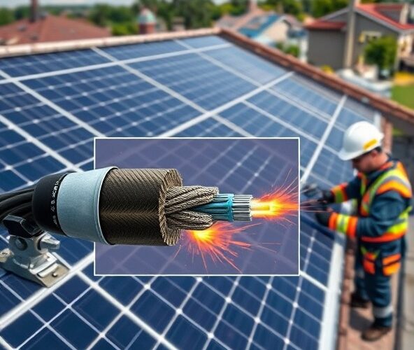 Czy przewody solarne montowane na dachu muszą mieć odporność ogniową?