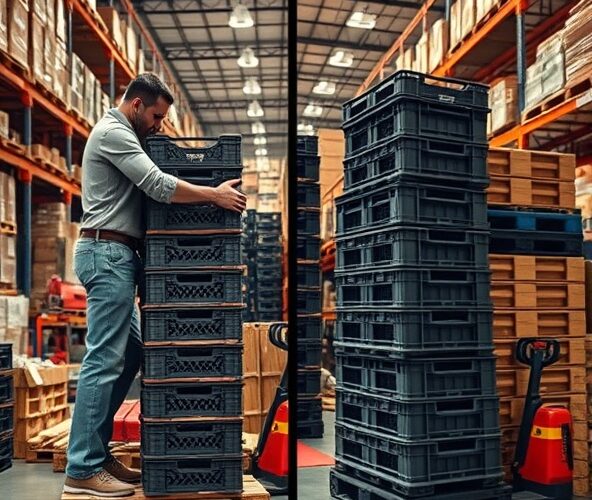 Jak skrzynie z plastiku wpływają na ergonomię ręcznego paletowania?