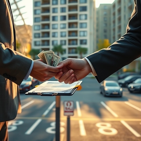 skup miejsc parkingowych