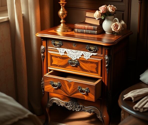 Jakie słowa kluczowe zastosować w opisie szafki nocnej antyk?