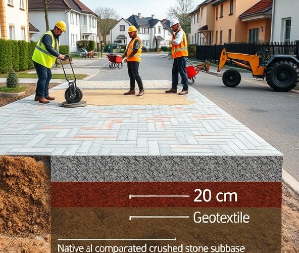 Ile kosztuje układanie kostki brukowej w Pruszkowie z podbudową 20 cm?