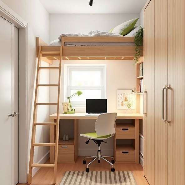 drabinka z biurkiem do pokoju