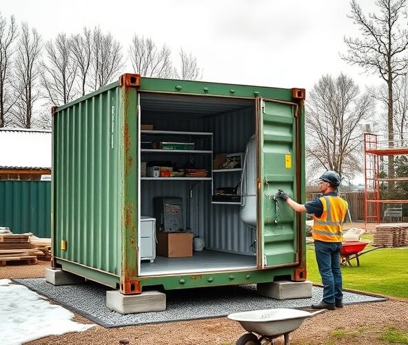 Czy kontener morski 20 zielona góra sprawdzi się jako całoroczny magazyn na działce budowlanej?