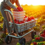 wozek do zbioru truskawek