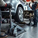 dźwignik na listwie zębatej z korbą