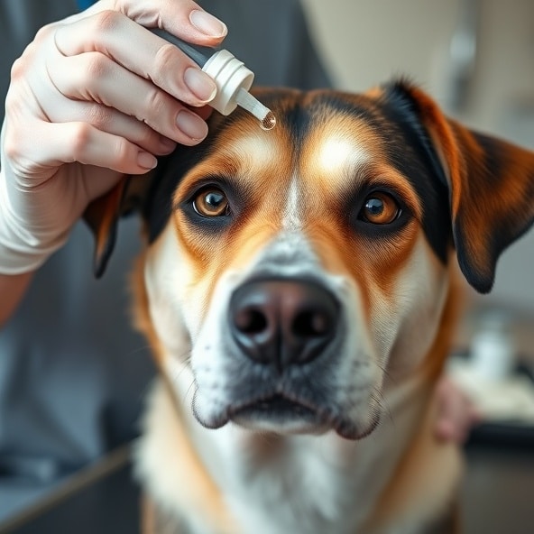 krople dla psa na ropiejące oczy