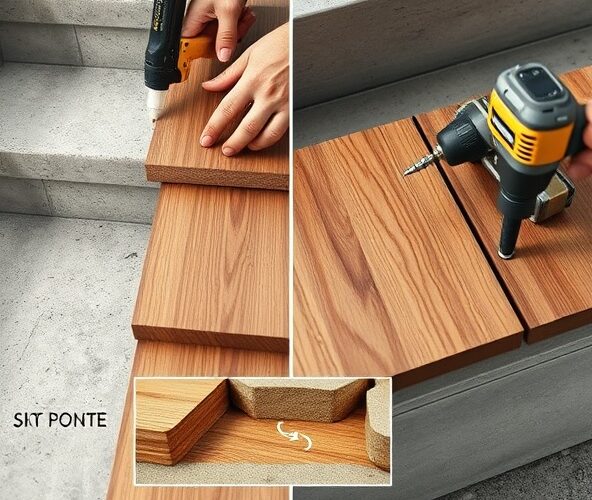 Klej czy wkręty przy montażu trepów na beton, co mniej skrzypi?