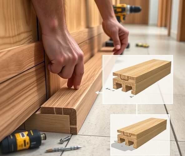 Jak zamontować drewniane trepy na beton ze zlicowaniem do paneli w korytarzu?