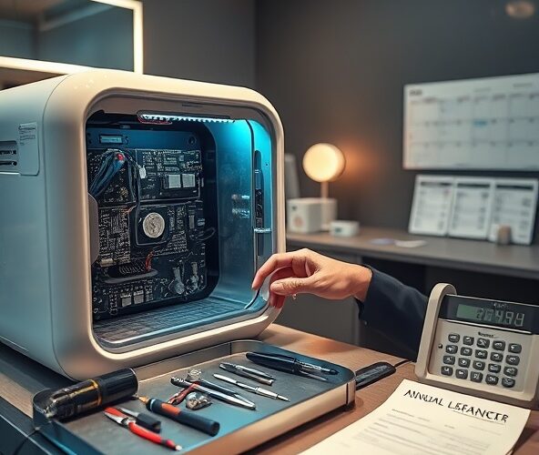 Ile wyniosą roczne koszty serwisu urządzenia laser tulowy w salonie?