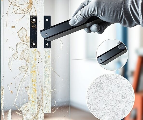 Które ostrze do skrobaka Unger najlepiej usuwa farbę z szyb bez rys?