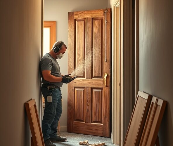 Ile kosztuje piaskowanie drzwi drewnianych w mieszkaniu w bloku z wyniesieniem i ponownym montażem?