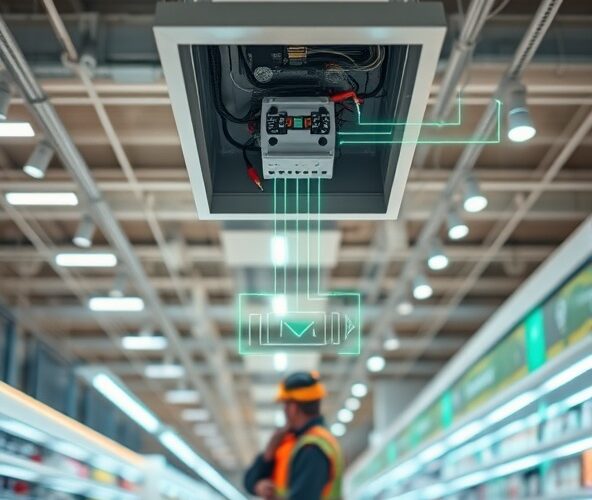 Jak stycznik idx 31 oszczędza energię przy oświetleniu sklepu?