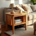 stolik pomocniczy dębowy